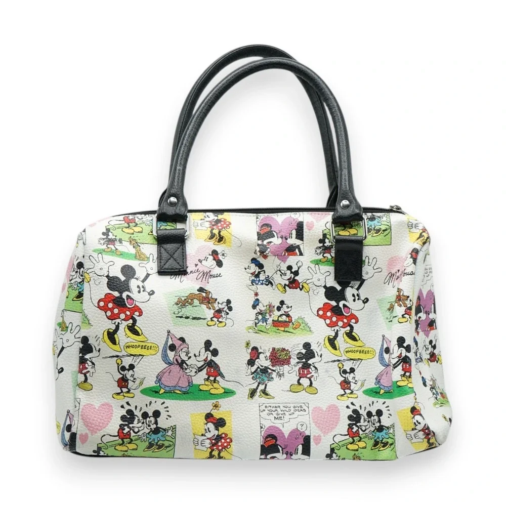 Disney World Parks Minnie & Mickey Mouse Cartoon Sketch Comic Handbag Satchel‎